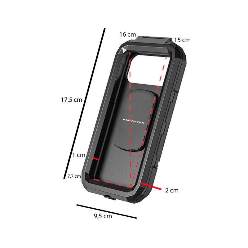 Knmaster TT-900 Titreşim Engelleyici Tüm Motosikletlere Uygun Telefon Tutucu