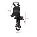 Motowolf Usb Şarj Soketli Gidon Bağlantılı Telefon Tutucu